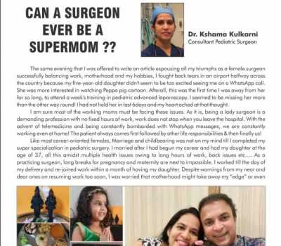 Happy me : Indian association of Pediatric surgeons publish an article on me !!