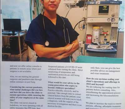 In Insights Success magazine featuring " India's Best Child Care Clinics "