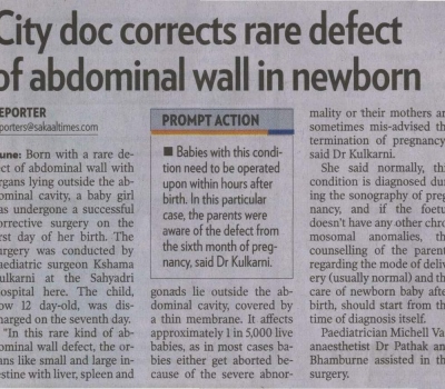 Newborns successful stomach operation